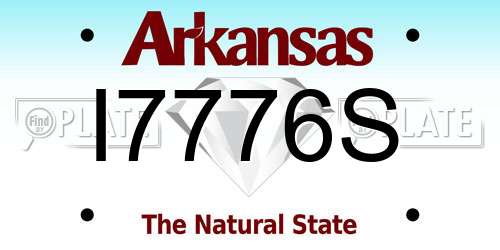 I7776S Arkansas License Plate