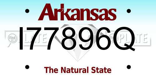 I77896Q Arkansas License Plate