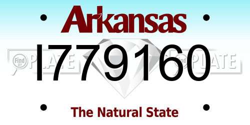 I779160 Arkansas License Plate