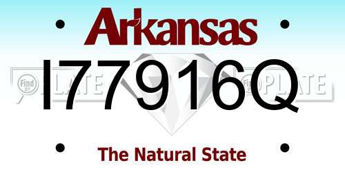 I77916Q Arkansas License Plate