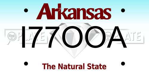 I77OOA Arkansas License Plate