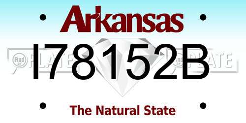 I78152B Arkansas License Plate