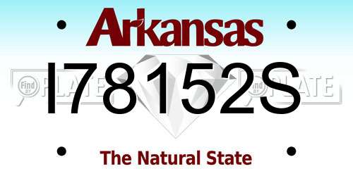 I78152S Arkansas License Plate
