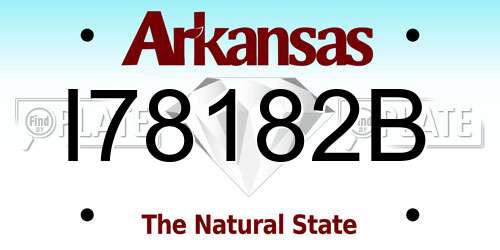I78182B Arkansas License Plate
