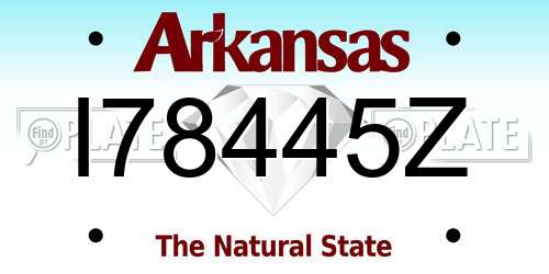 I78445Z Arkansas License Plate