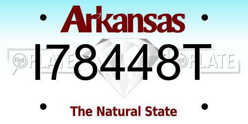 I78448T Arkansas License Plate