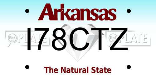 I78CTZ Arkansas License Plate