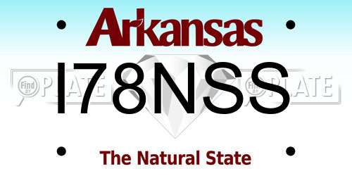 I78NSS Arkansas License Plate