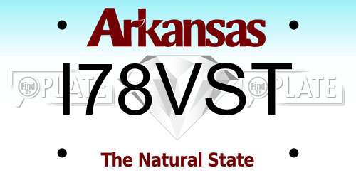 I78VST Arkansas License Plate