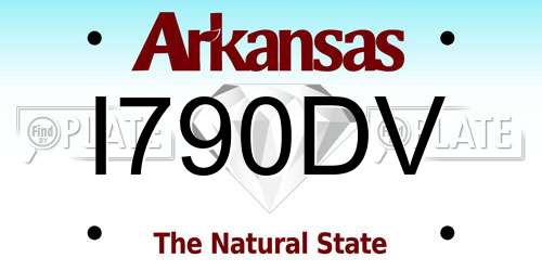 I790DV Arkansas License Plate