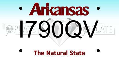 I790QV Arkansas License Plate