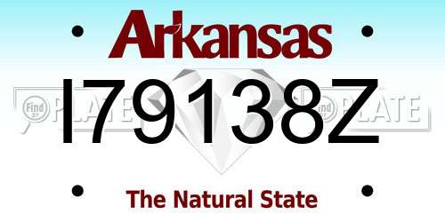 I79138Z Arkansas License Plate