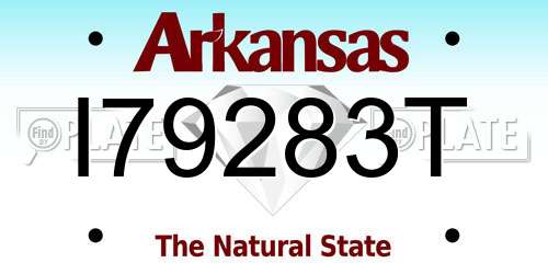 I79283T Arkansas License Plate