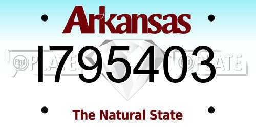 I795403 Arkansas License Plate