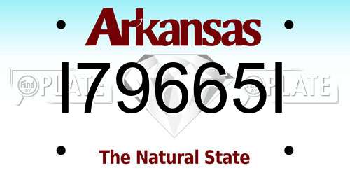 I79665I Arkansas License Plate