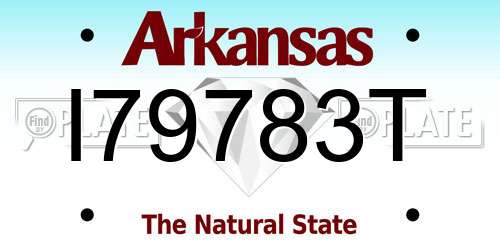 I79783T Arkansas License Plate