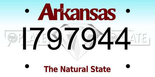 I797944 Arkansas License Plate