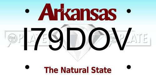 I79DOV Arkansas License Plate