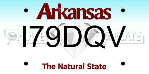 I79DQV Arkansas License Plate