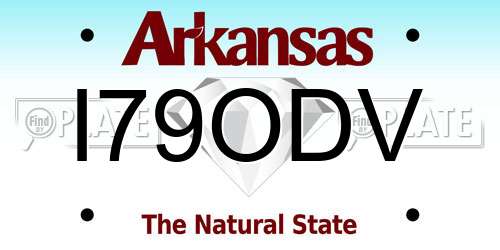 I79ODV Arkansas License Plate