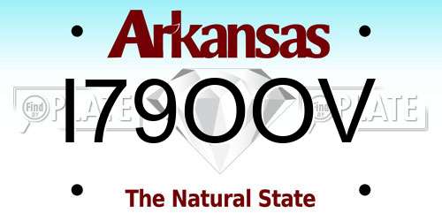 I79OOV Arkansas License Plate