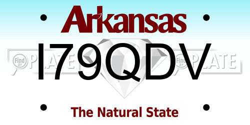 I79QDV Arkansas License Plate