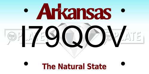 I79QOV Arkansas License Plate