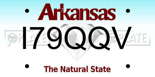 I79QQV Arkansas License Plate