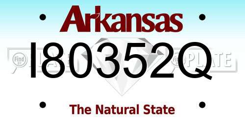 I80352Q Arkansas License Plate