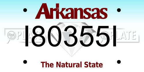 I80355I Arkansas License Plate