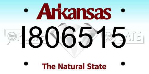 I806515 Arkansas License Plate