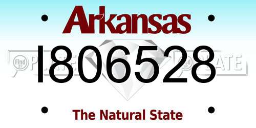 I806528 Arkansas License Plate