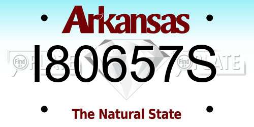 I80657S Arkansas License Plate