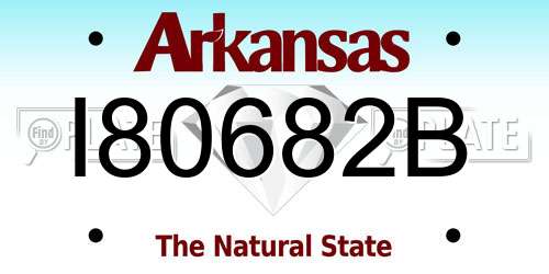 I80682B Arkansas License Plate