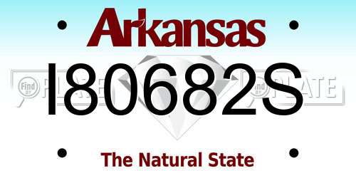 I80682S Arkansas License Plate