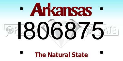I806875 Arkansas License Plate