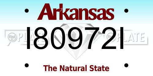 I80972I Arkansas License Plate