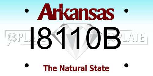 I8110B Arkansas License Plate