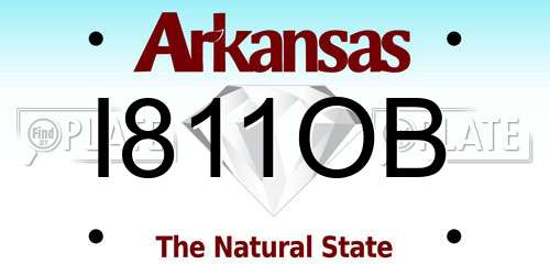 I811OB Arkansas License Plate