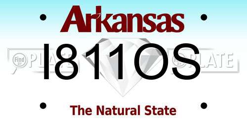 I811OS Arkansas License Plate