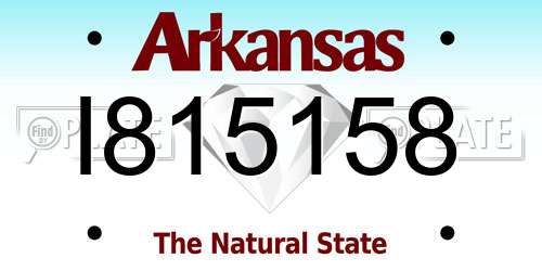 I815158 Arkansas License Plate