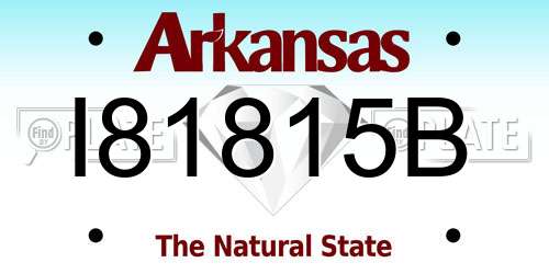 I81815B Arkansas License Plate