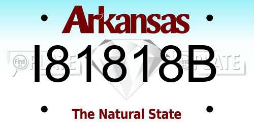 I81818B Arkansas License Plate