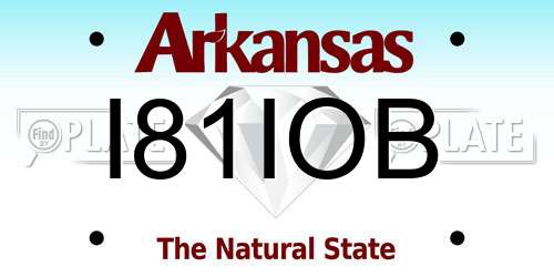 I81IOB Arkansas License Plate
