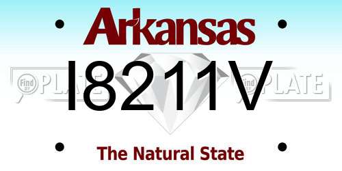 I8211V Arkansas License Plate