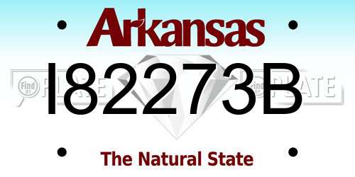 I82273B Arkansas License Plate