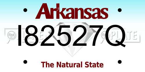 I82527Q Arkansas License Plate