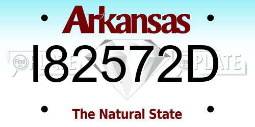 I82572D Arkansas License Plate
