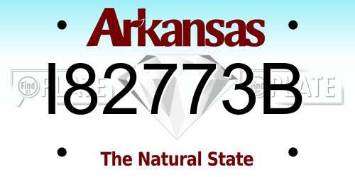 I82773B Arkansas License Plate