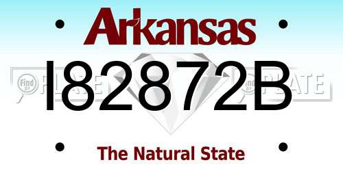 I82872B Arkansas License Plate